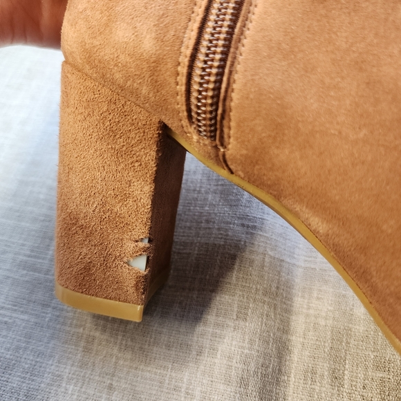 Stuart Weitzman Cappuccino Tieback Block Bootie - Size 7.5 *PLZ READ DESCRIPTION - Picture 11 of 13